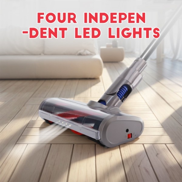 Turbo Brush Attachment For Dyson Vacuum Cleaner V6/DC58/DC59/DC61/DC62 With 4 Independent LED Lights