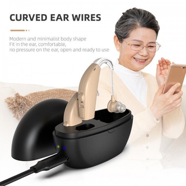 Rechargeable Digital Hearing Aid Severe Loss Ear Aid HIGH-POWER Sound Amplifier