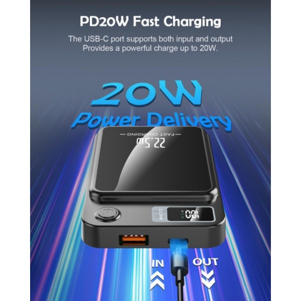 10000mAh Powerbank Mini Kompakte Externer Akku Kleine und Leichter Power Bank DE