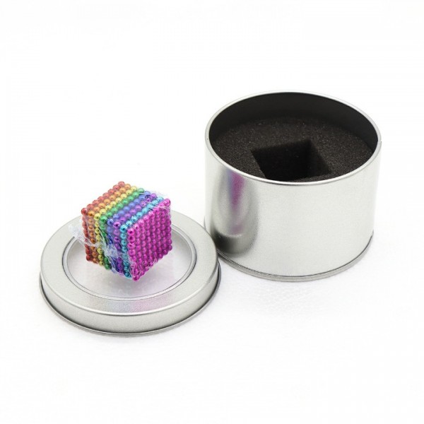 512-Piece Magnetic Balls Set - 5mm Colorful Magnetic Cube Puzzle , 3D Building & Stress Relief