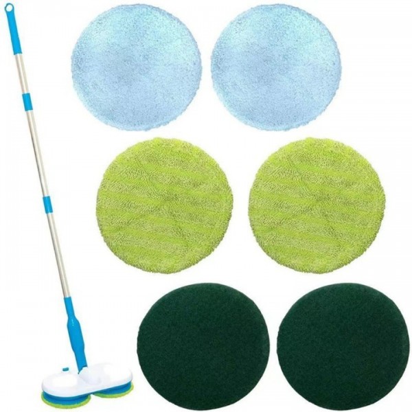 360° Dual-Swivel Electric Mop - Rechargeable Wireless Floor Cleaner for Wood/Tile/Ceramic, Deep Scrubbing & Hands-Free Washing