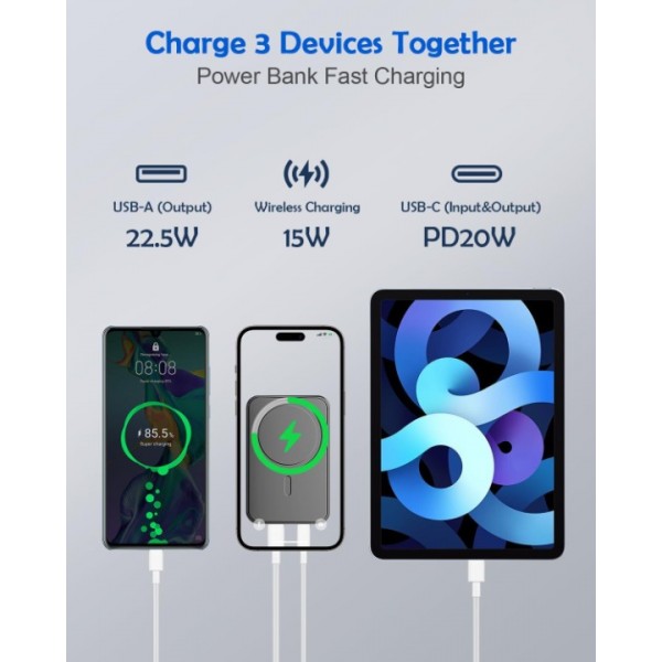 10000mAh Powerbank Mini Kompakte Externer Akku Kleine und Leichter Power Bank DE