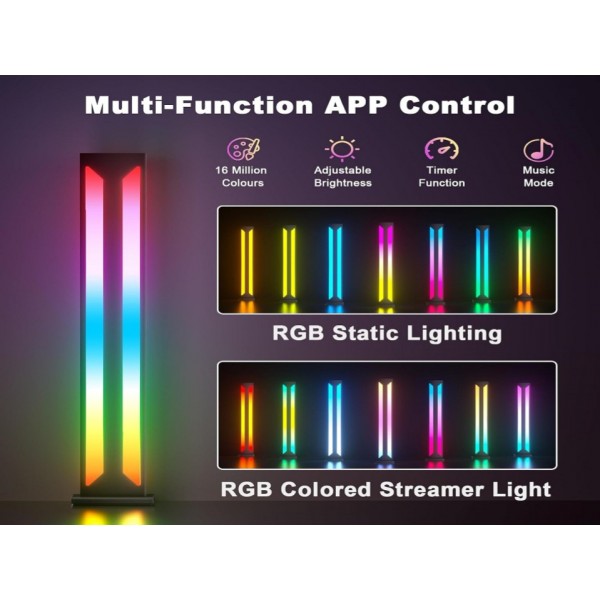 bedee Smart LED Light Bar, 2Packs RGB Light Bars with App 16 Million Color Changing Music Sync with Timer