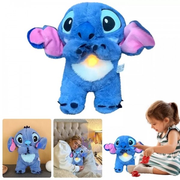 Stitch Plush Toy - Musical Soothing Sleep Companion with Ultra-Soft Fabric for Anxiety Relief & Stress Relief