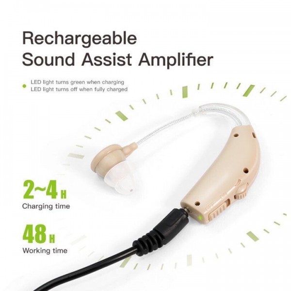 Rechargeable Digital Hearing Aid Severe Loss Ear Aid HIGH-POWER Sound Amplifier