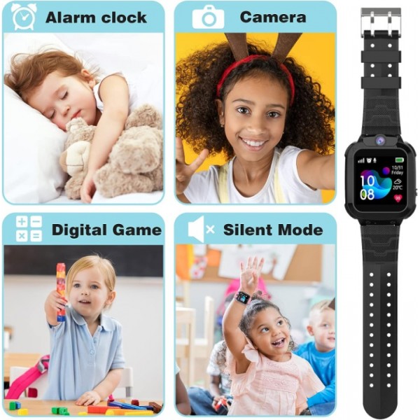 Kids Smart Watch - Waterproof Call, SOS Button, Voice Chat, Camera, Games, Alarm Clock, Touch Screen