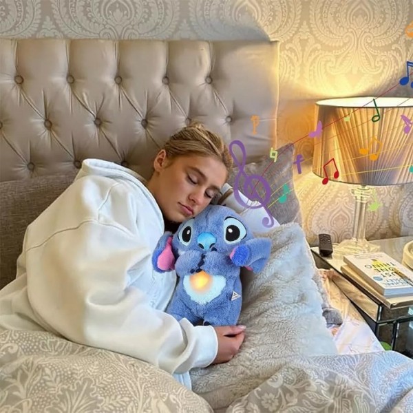 Stitch Plush Toy - Musical Soothing Sleep Companion with Ultra-Soft Fabric for Anxiety Relief & Stress Relief