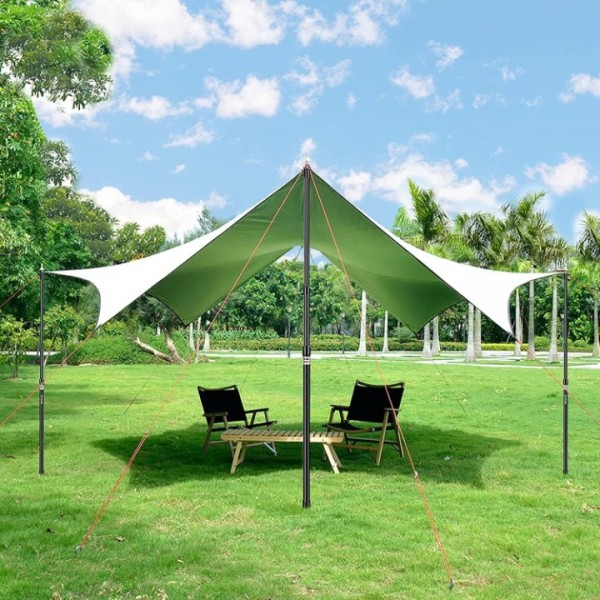 bedee Adjustable Telescopic Aluminum Tent Poles - 4-Section Lightweight Poles for Hammocks, Awnings & Canopies | Portable Camping Shelter Support