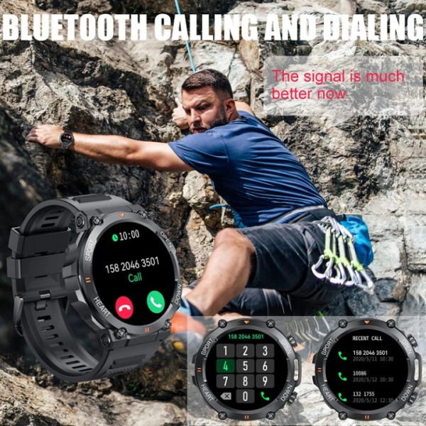  Smart Watch 1.39" HD Touchscreen Fitness Tracker mit Herzfrequenzmesser Schlafmonitor