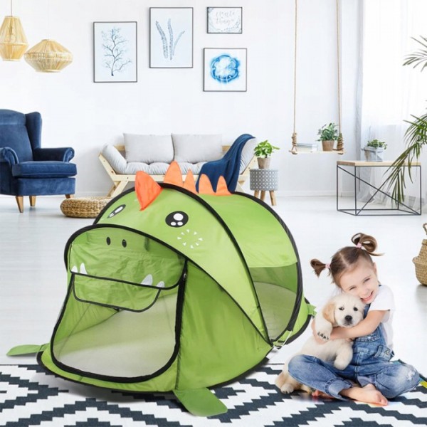 Dinosaur Play Tent for Kids - Pop Up Indoor/Outdoo...