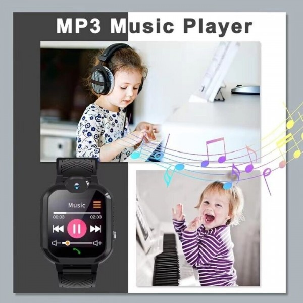 Kids Smart Watch - Waterproof Call, SOS Button, Voice Chat, Camera, Games, Alarm Clock, Touch Screen