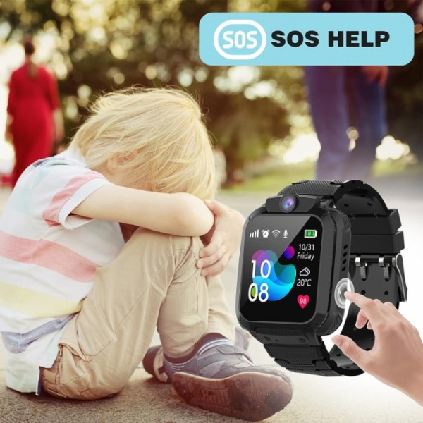 Kids Smart Watch - Waterproof Call, SOS Button, Voice Chat, Camera, Games, Alarm Clock, Touch Screen