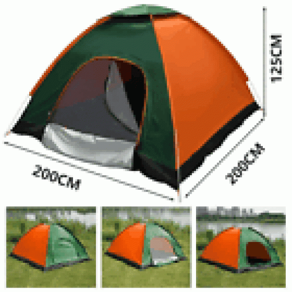 Camping Tent For Pop-Up 3-4 Person Ultra-Light Portable Breathable Windproof UV Protection