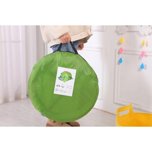Dinosaur Play Tent for Kids - Pop Up Indoor/Outdoor Playhouse with Carry Bag, Easy Setup Discovery Den (6.5ft Large)