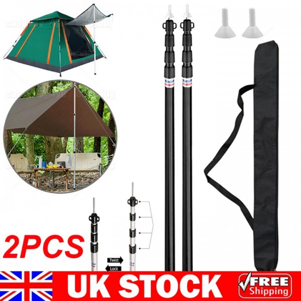bedee Adjustable Telescopic Aluminum Tent Poles - ...