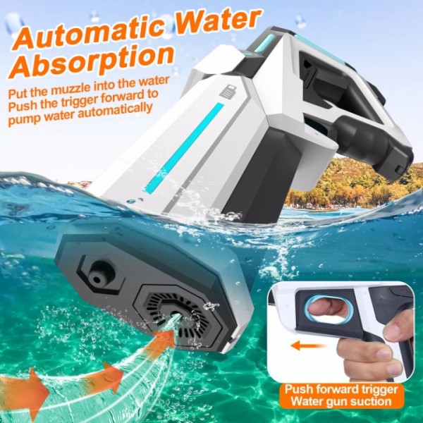 bedee Auto-Siphon Electric Rapid Fire Water Gun | Automatic Water Gun with Safety Goggles Set | Dual Rechargeable Batteries & USB Fast Charging (5000mAh Long-Lasting)