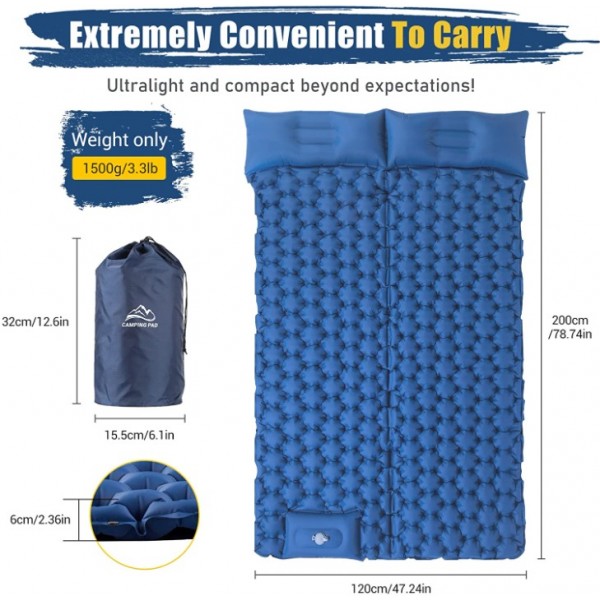 bedee Double Size Inflatable Air Mattress - Outdoo...