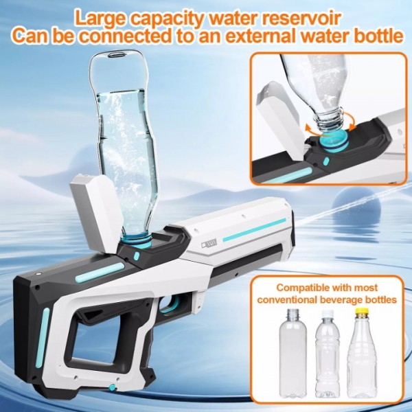 bedee Auto-Siphon Electric Rapid Fire Water Gun | Automatic Water Gun with Safety Goggles Set | Dual Rechargeable Batteries & USB Fast Charging (5000mAh Long-Lasting)