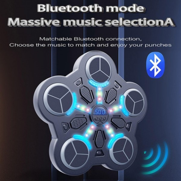 bedee Smart Bluetooth Music Punching Bag | Kids Boxing Trainer with Score Counter | USB Fast Charge & 500mAh Battery | Free Half-Finger Gloves
