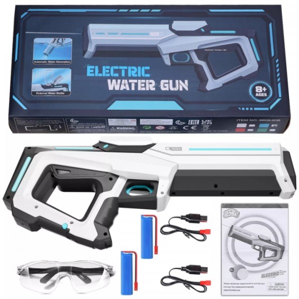 bedee Auto-Siphon Electric Rapid Fire Water Gun | Automatic Water Gun with Safety Goggles Set | Dual Rechargeable Batteries & USB Fast Charging (5000mAh Long-Lasting)