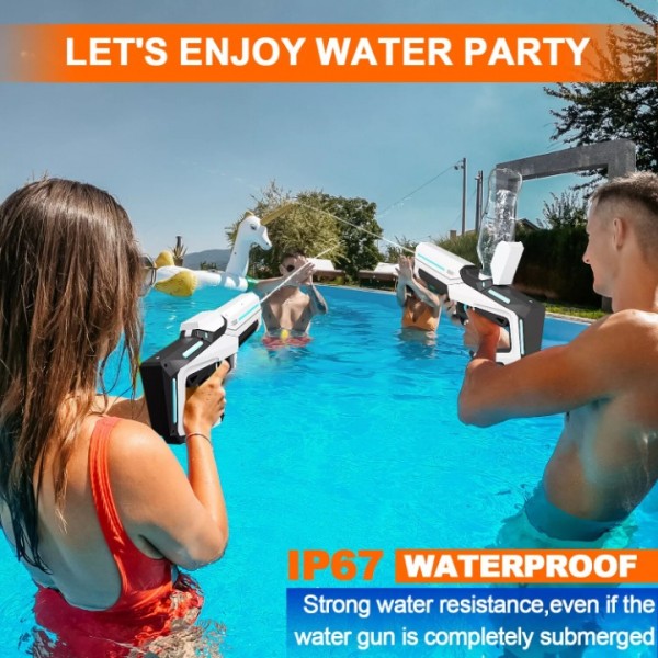 bedee Auto-Siphon Electric Rapid Fire Water Gun | Automatic Water Gun with Safety Goggles Set | Dual Rechargeable Batteries & USB Fast Charging (5000mAh Long-Lasting)