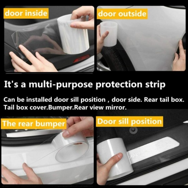 5M Acrylic Car Sticker Door Sill Scuff Anti Scratch Tape Protective Film Clear