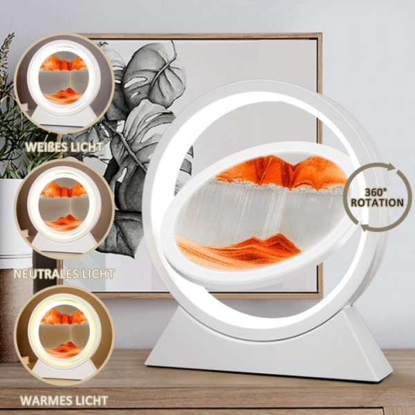 8.5 Inch 360° Rotating Glass Sandscape Art Decor