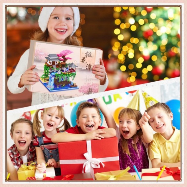 Chinese Architecture Building Blocks with LED Light Set