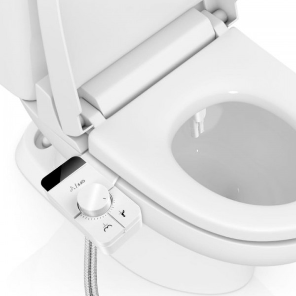 Bidet Toilet Attachment with Dual Nozzles