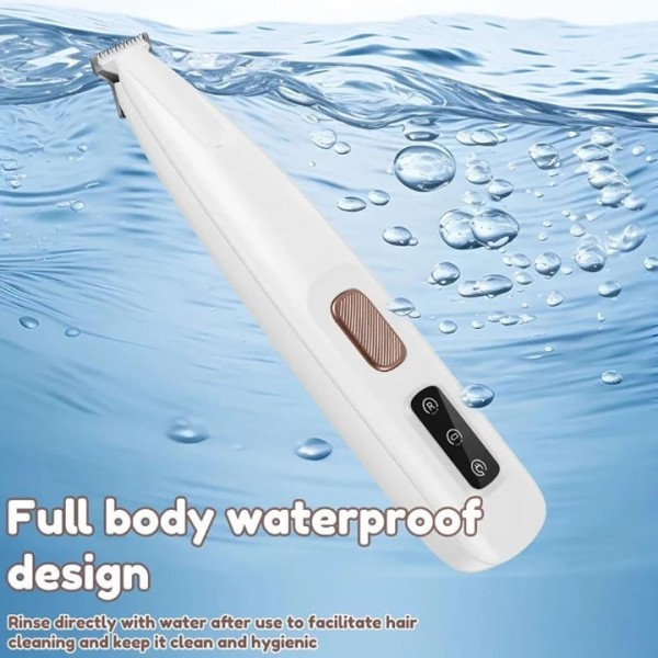 Hundeschermaschine Pfotentrimmer mit LED-Licht Wasserdicht Pfoten Rasierer USB