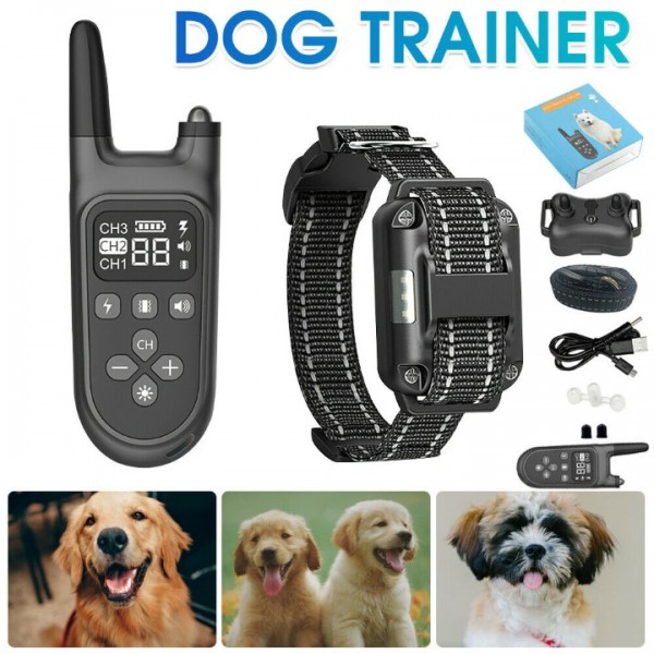 1000M Hund Ausbildung Stromschlag Erziehungshalsband Hunde Vibration Ton e-Shock