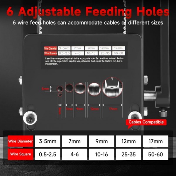 Elektrische und manuelle Kabel Abisoliermaschine mit 6 Kanälen