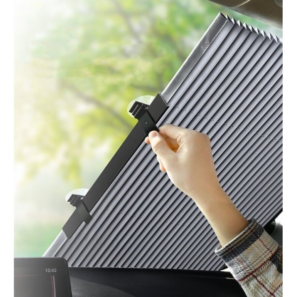 Retractable Car Auto Window Sun Shade Visor Windshield Roller Blind 70*150cm
