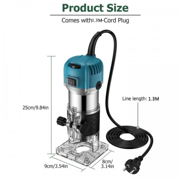 Powerful 800W Wood Trimmer Precision DIY Industrial Router