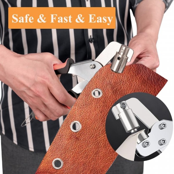 Heavy Duty Stainless Steel Eyelet Punch Pliers for Multiple Materials