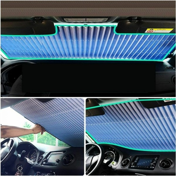 Retractable Car Auto Window Sun Shade Visor Windshield Roller Blind 70*150cm