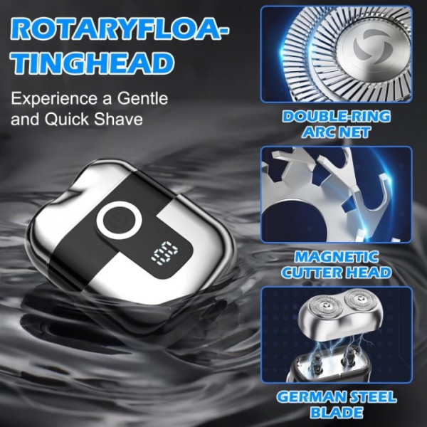 Portable Electric Shaver with LED Display