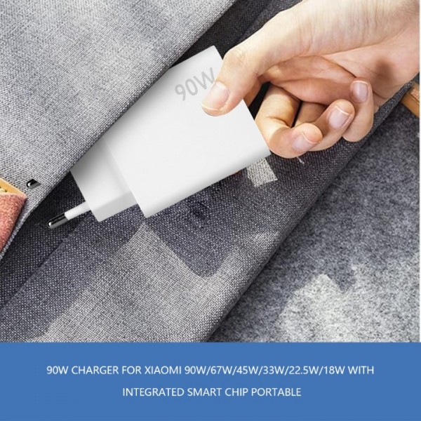 90 W USB C Charger for Xiaomi 15 Ultra 15 Pro USB Power Supply Turbo Hyper Charge Quick Charger with 6A Type C Charging Cable