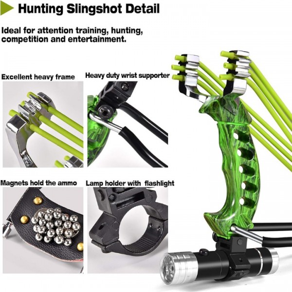 Adults Powerful Slingshot Catapult Handle Sling Shot Game Hunting High Velocity