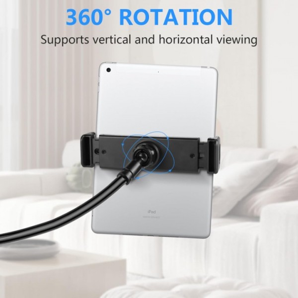 360° Flexible Gooseneck Lazy Bed Clamp Stand Holder Mount For iPad Tablet Arm UK