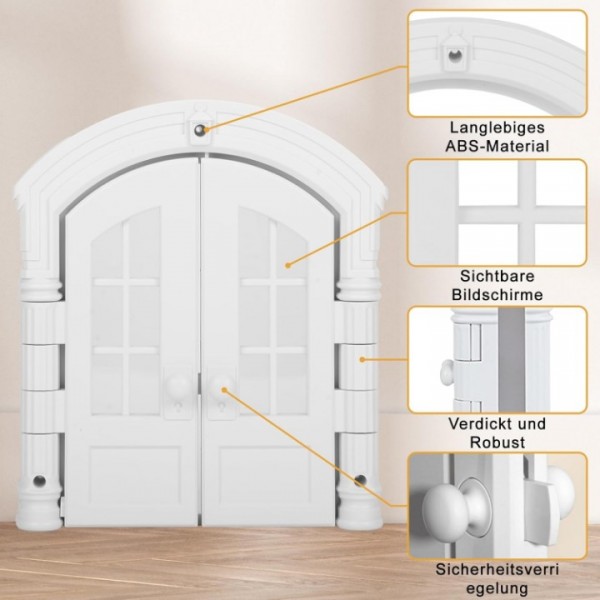 French Style Interior Cat Door with Double Flap