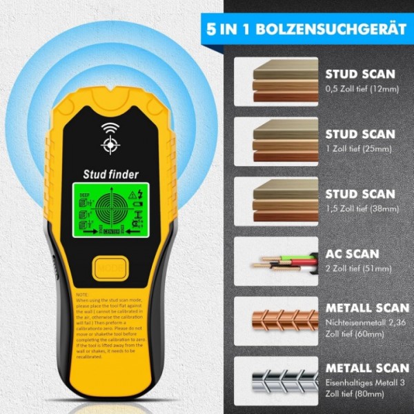 Multifunktionaler Wand und Leitungsdetektor
