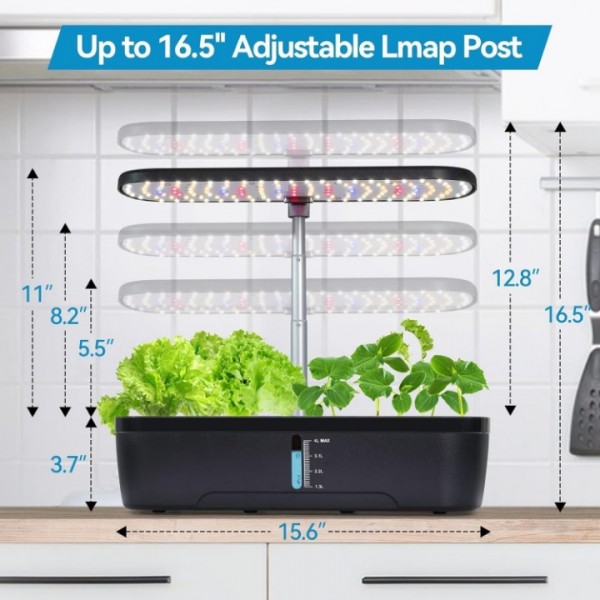 Indoor Hydroponic Growing System with LED Light