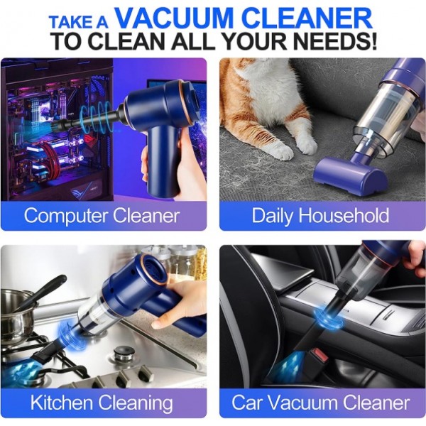 Cordless Electric Air Duster Blower Vacuum Cleaner For Car PC Laptop Console New