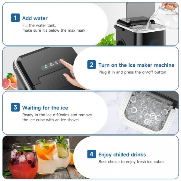 105W Ice Cube Maker With Infrared Sensor