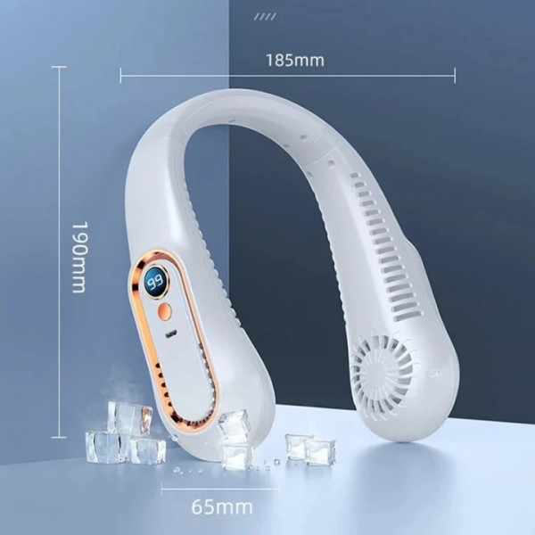 Neckband Fan Lazy Neck Hanging Cooler Portable Fan Bladeless 12000mAh UK