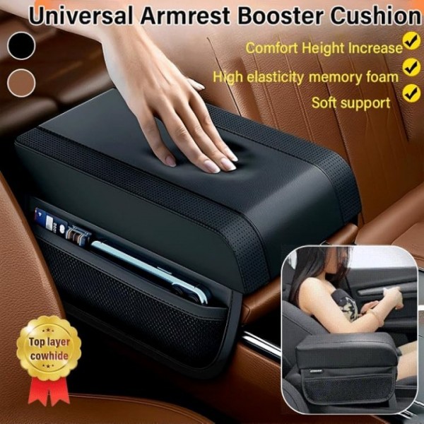 Memory Foam Car Armrest Pad Universal Cushion Support Black