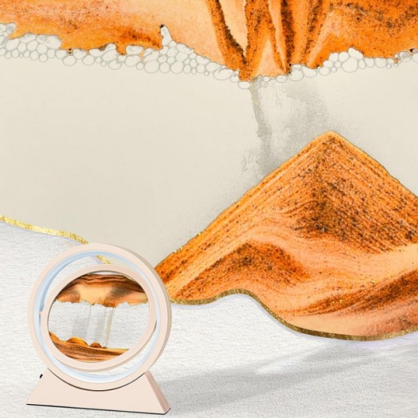 8.5 Inch 360° Rotating Glass Sandscape Art Decor