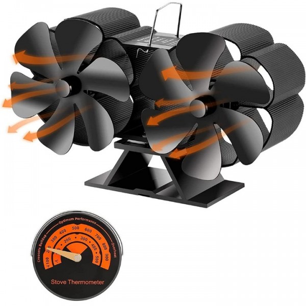 12 Blade Heat Powered Stove Fan