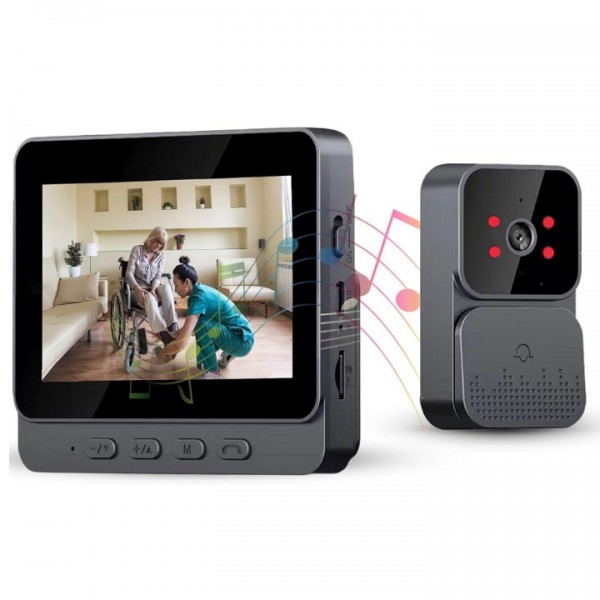 Wireless Video Doorbell with 4.3" IPS Screen ...
